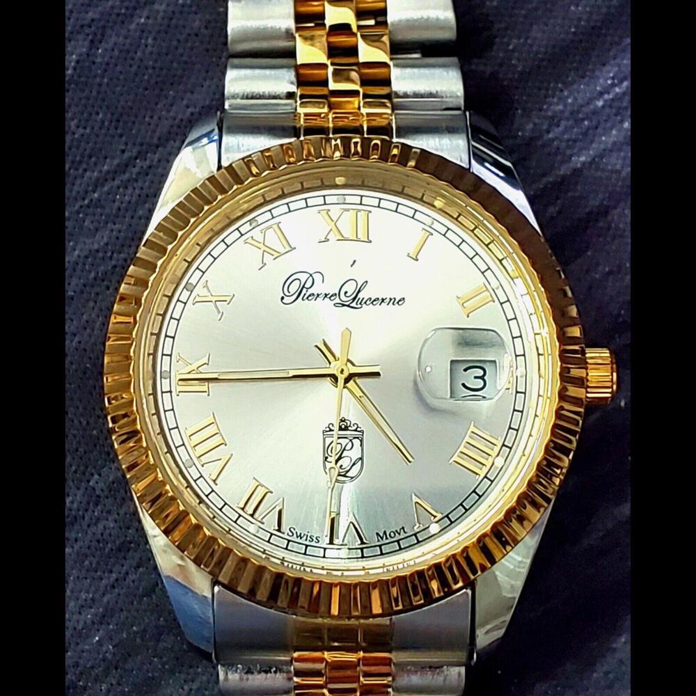 Pierre Lucerne Swiss President Date Just Men Executive Watch - Picture 3 of 15